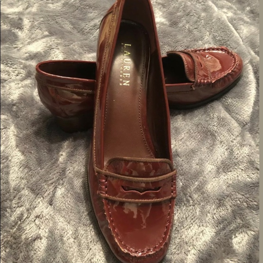 Ralph Lauren leather penny loafer shoes Size 8.5